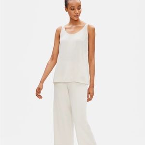 Eileen Fisher plus size cream silk tank top size 3X